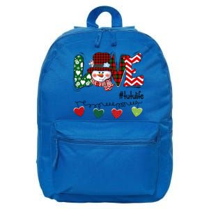 Love Tutu Life Snow Xmas Happy Family Merry Christmas Cute Gift 16 in Basic Backpack