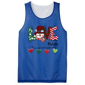 Love Tutu Life Snow Xmas Happy Family Merry Christmas Cute Gift Mesh Reversible Basketball Jersey Tank