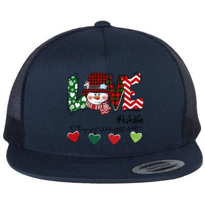 Love Tutu Life Snow Xmas Happy Family Merry Christmas Cute Gift Flat Bill Trucker Hat