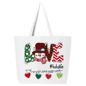 Love Tutu Life Snow Xmas Happy Family Merry Christmas Cute Gift 25L Jumbo Tote