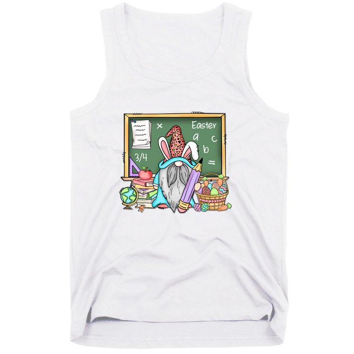 Love Teacher Life Easter Gnome Egg Hunting Basket Easter Day Gift Tank Top