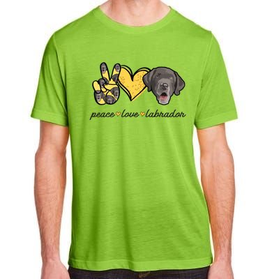 Labrador T Lab Dog Peace Love Labrador Retriever Adult ChromaSoft Performance T-Shirt