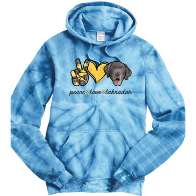 Labrador T Lab Dog Peace Love Labrador Retriever Tie Dye Hoodie