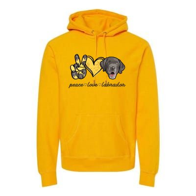 Labrador T Lab Dog Peace Love Labrador Retriever Premium Hoodie