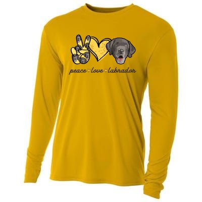 Labrador T Lab Dog Peace Love Labrador Retriever Cooling Performance Long Sleeve Crew