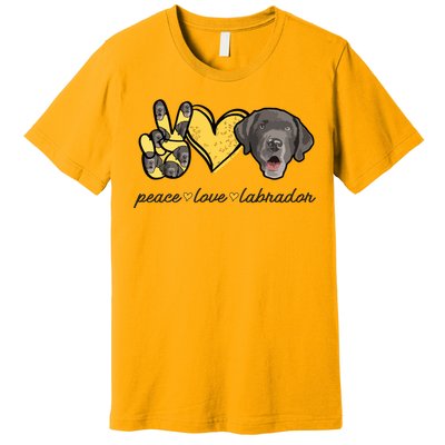 Labrador T Lab Dog Peace Love Labrador Retriever Premium T-Shirt