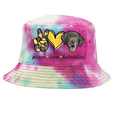 Labrador T Lab Dog Peace Love Labrador Retriever Tie-Dyed Bucket Hat