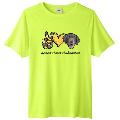 Labrador T Lab Dog Peace Love Labrador Retriever Tall Fusion ChromaSoft Performance T-Shirt