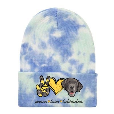 Labrador T Lab Dog Peace Love Labrador Retriever Tie Dye 12in Knit Beanie