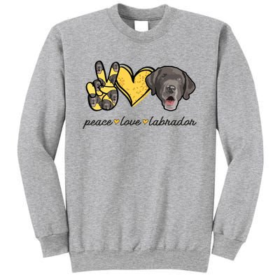 Labrador T Lab Dog Peace Love Labrador Retriever Sweatshirt