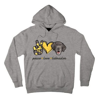 Labrador T Lab Dog Peace Love Labrador Retriever Tall Hoodie