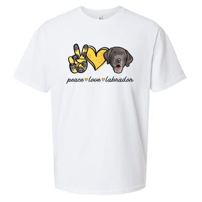 Labrador T Lab Dog Peace Love Labrador Retriever Sueded Cloud Jersey T-Shirt