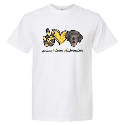 Labrador T Lab Dog Peace Love Labrador Retriever Garment-Dyed Heavyweight T-Shirt