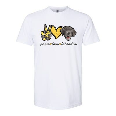 Labrador T Lab Dog Peace Love Labrador Retriever Softstyle CVC T-Shirt