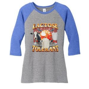 Lactose Tolerant Women's Tri-Blend 3/4-Sleeve Raglan Shirt