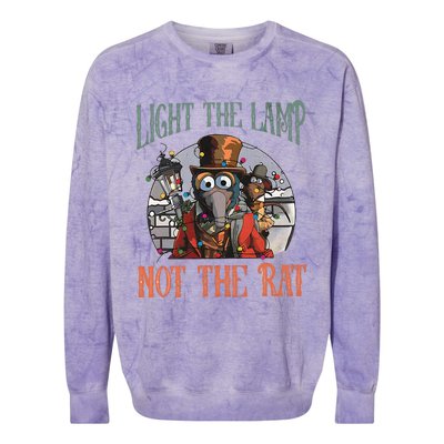 Light The Lamp Not The Rat Christmas Colorblast Crewneck Sweatshirt