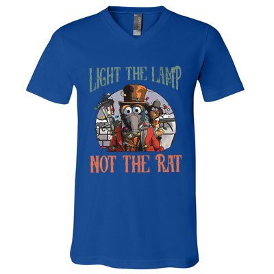 Light The Lamp Not The Rat Christmas V-Neck T-Shirt