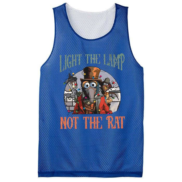 Light The Lamp Not The Rat Christmas Mesh Reversible Basketball Jersey Tank