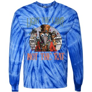 Light The Lamp Not The Rat Christmas Tie-Dye Long Sleeve Shirt