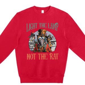 Light The Lamp Not The Rat Christmas Premium Crewneck Sweatshirt