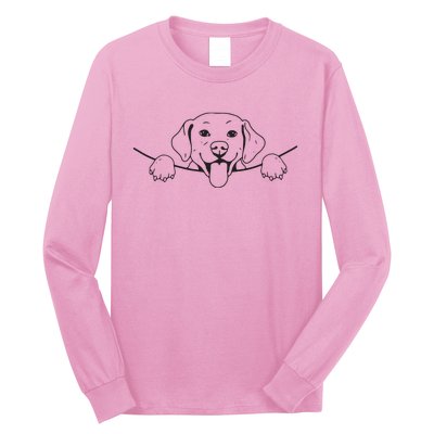 Labrador T Lab Dog Yellow Black Labrador Retriever Long Sleeve Shirt