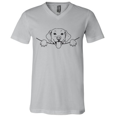 Labrador T Lab Dog Yellow Black Labrador Retriever V-Neck T-Shirt