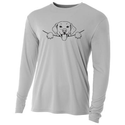 Labrador T Lab Dog Yellow Black Labrador Retriever Cooling Performance Long Sleeve Crew