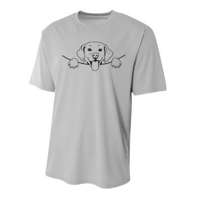 Labrador T Lab Dog Yellow Black Labrador Retriever Performance Sprint T-Shirt