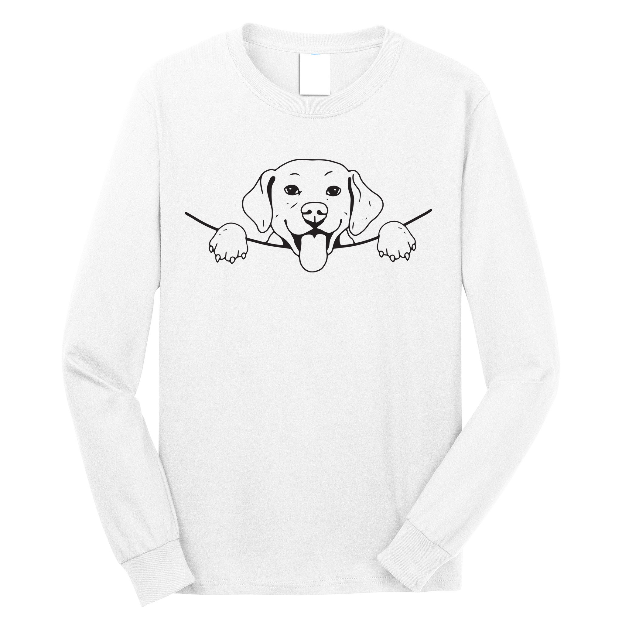Labrador T Lab Dog Yellow Black Labrador Retriever Long Sleeve Shirt