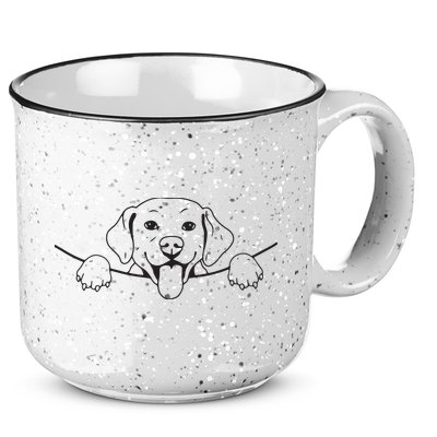 Labrador T Lab Dog Yellow Black Labrador Retriever 15oz Campfire Ceramic Mug