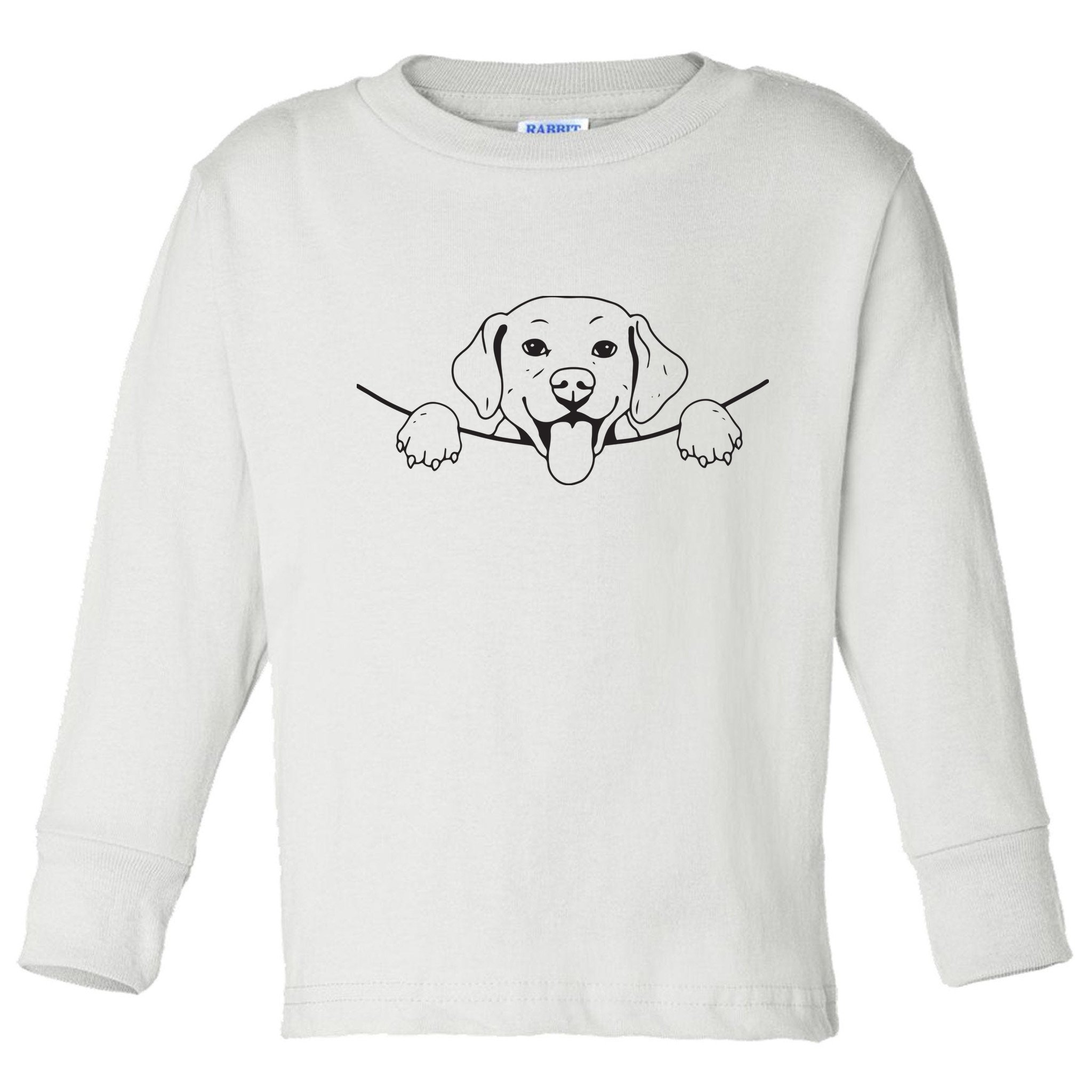 Labrador T Lab Dog Yellow Black Labrador Retriever Toddler Long Sleeve Shirt