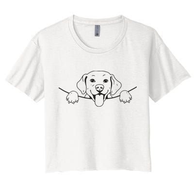 Labrador T Lab Dog Yellow Black Labrador Retriever Crop Top