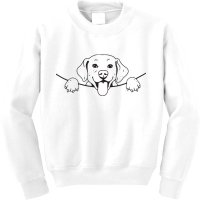 Labrador T Lab Dog Yellow Black Labrador Retriever Kids Sweatshirt