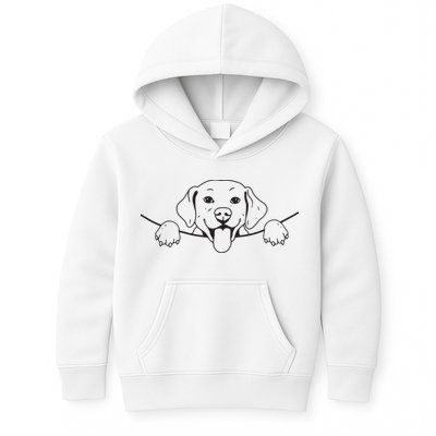 Labrador T Lab Dog Yellow Black Labrador Retriever Kids Hoodie