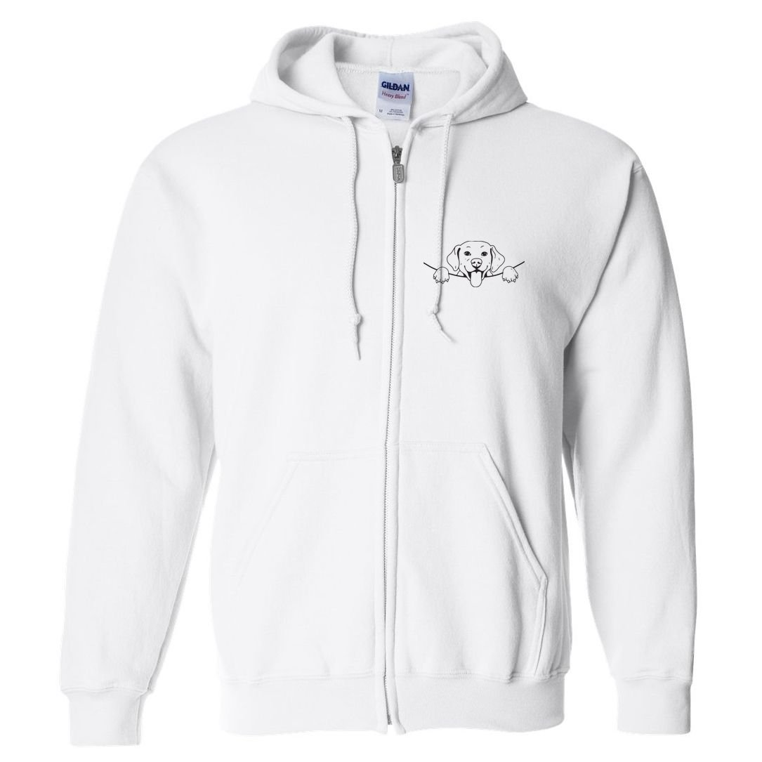 Labrador T Lab Dog Yellow Black Labrador Retriever Full Zip Hoodie