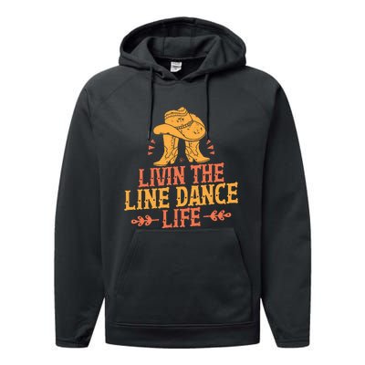 Livin The Line Dance Life T Performance Fleece Hoodie