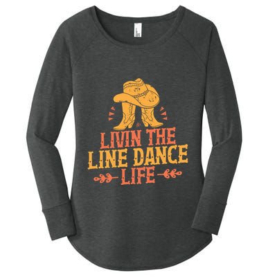 Livin The Line Dance Life T Women's Perfect Tri Tunic Long Sleeve Shirt