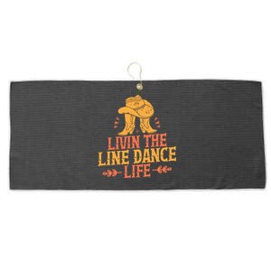 Livin The Line Dance Life T Large Microfiber Waffle Golf Towel