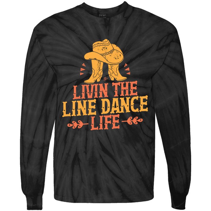 Livin The Line Dance Life T Tie-Dye Long Sleeve Shirt