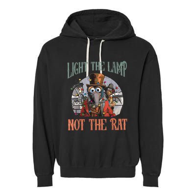 Light The Lamp Not The Rat Christmas Funny Holiday Rat Garment-Dyed Fleece Hoodie