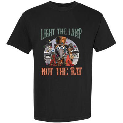 Light The Lamp Not The Rat Christmas Funny Holiday Rat Garment-Dyed Heavyweight T-Shirt