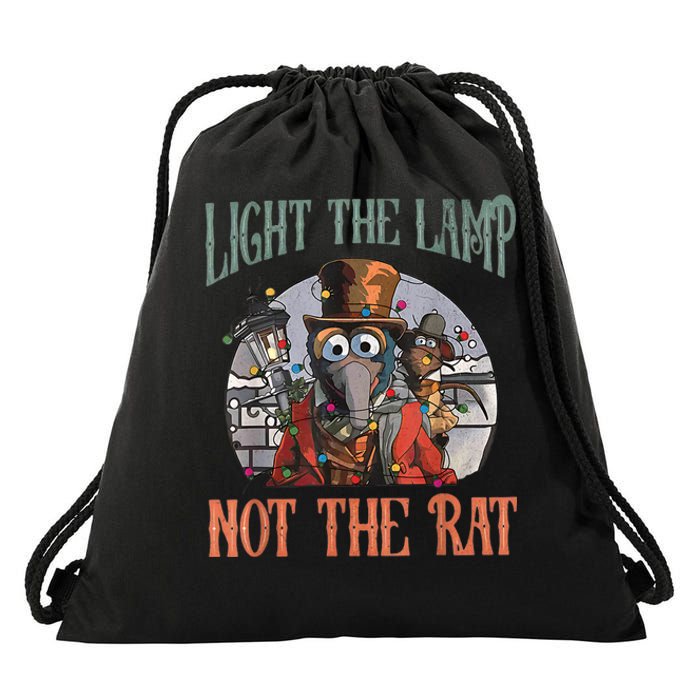 Light The Lamp Not The Rat Christmas Funny Holiday Rat Drawstring Bag