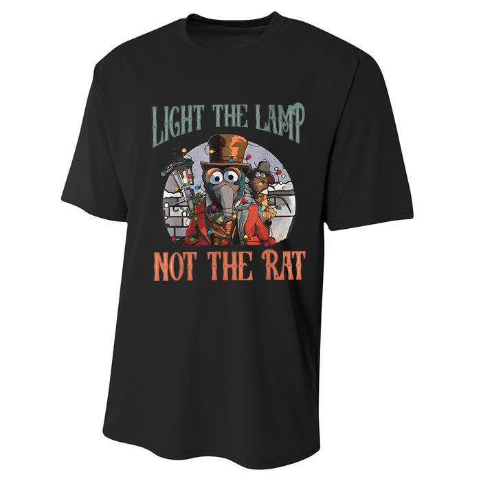 Light The Lamp Not The Rat Christmas Funny Holiday Rat Performance Sprint T-Shirt