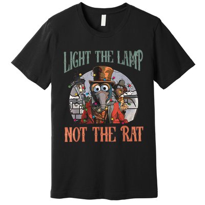 Light The Lamp Not The Rat Christmas Funny Holiday Rat Premium T-Shirt