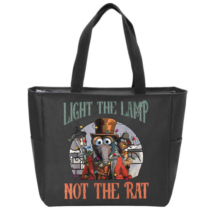 Light The Lamp Not The Rat Christmas Funny Holiday Rat Zip Tote Bag