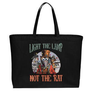 Light The Lamp Not The Rat Christmas Funny Holiday Rat Cotton Canvas Jumbo Tote