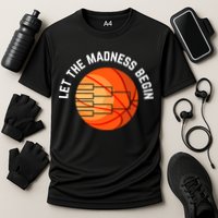 Let The Madness Begin Long Sleeve Basketball Cooling Performance Crew T-Shirt
