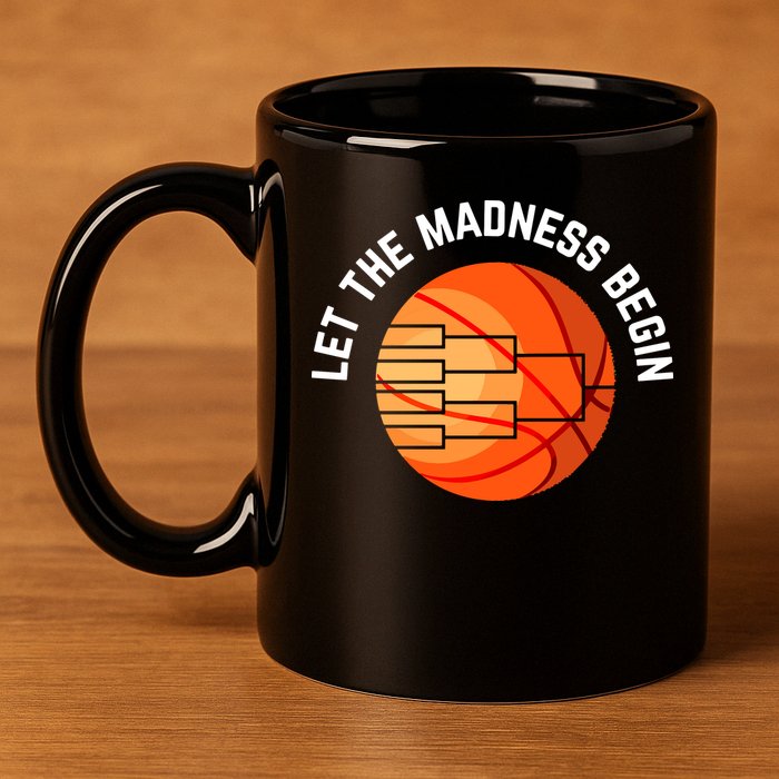 Let The Madness Begin Long Sleeve Basketball 11oz C Handle Ceramic Mug