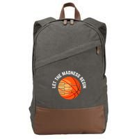 Let The Madness Begin Long Sleeve Basketball Cotton Canvas Backpack