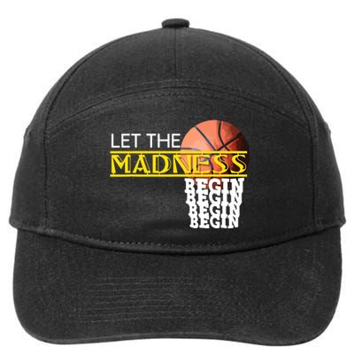 Let The Madness Begin Novelty Basketball 7-Panel Snapback Hat